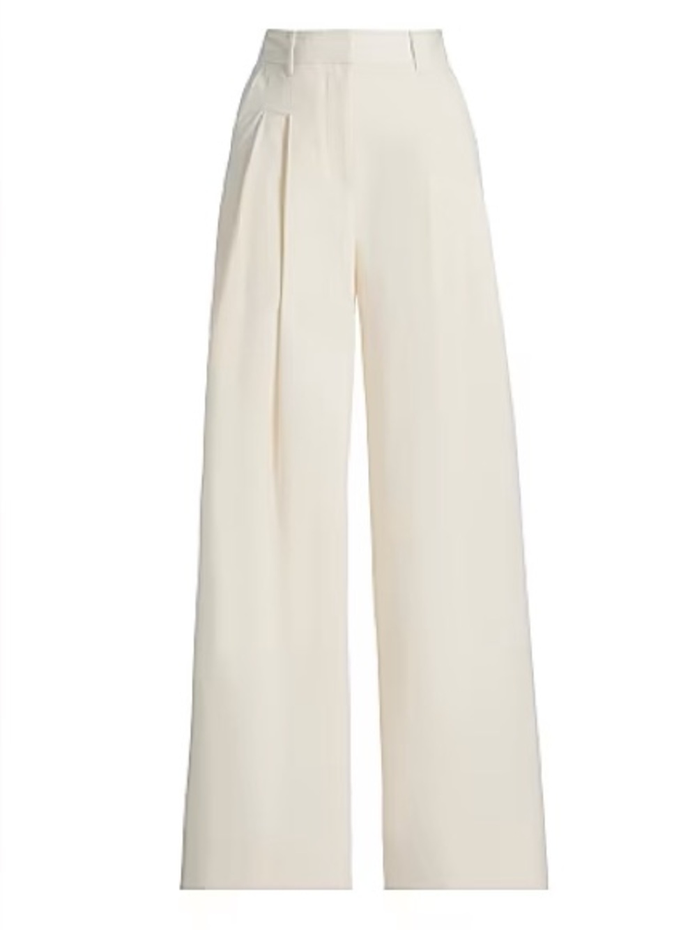 Derek Lam 10 Crosby High-Waist Wide-Leg Cream Trousers